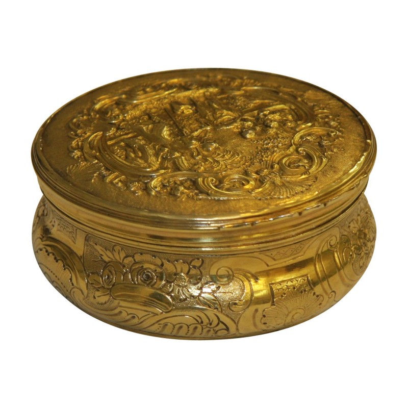 round box in vermeil silver (137g), hallmark underneath Deer, … - Moinat - Silverware round box in vermeil silver (137g), hallmark underneath Deer, … - Moinat - Silverware