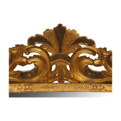 Triptyque, suite de 3 miroirs, avec cadre en bois doré,
