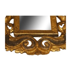 Triptyque, suite de 3 miroirs, avec cadre en bois doré,