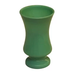 Vase in green opaline. 20th century