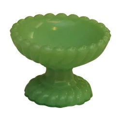 Cup in green opaline. 20th century