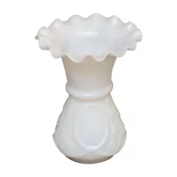 White opaline vase. 20th century