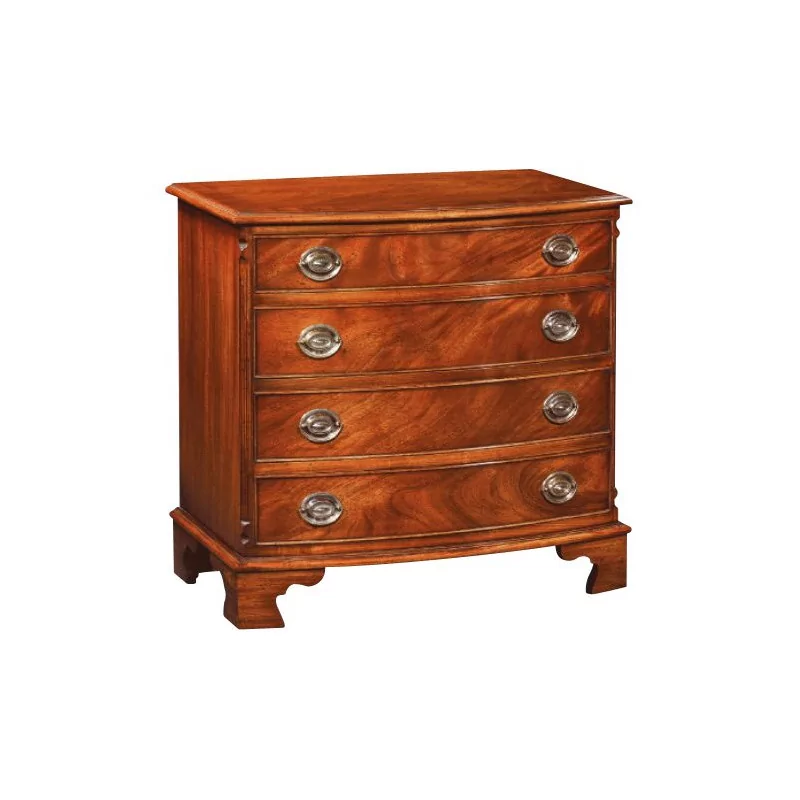 Bow chest of drawers in mahogany with 4 drawers. - Moinat - Chests of drawers, Commodes, Chifonnier, Chest of 7 drawers