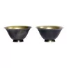 2 Tassen bilden ein Paar Jean Dunand, metallisch vergoldet … - Moinat - Schachtel, Urnen, Vasen