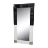 Mina mirror with black and white lacquered wooden frame. - Moinat - Mirrors