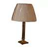 Wilton-Lampe mit Sockel aus Kristall und vergoldeter Bronze und … - Moinat - Tischlampen