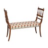 Banquette de style Henri II, recouverte de tissu Toile de - Moinat - Tabourets, Banquettes, Poufs