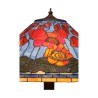 Lampadaire modèle Tiffany, décor vitrail flamme et pied en … - Moinat - Lampadaires (au sol)