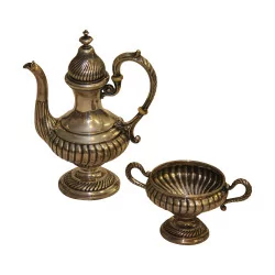 tea set in 800 silver including: 1 teapot and its …