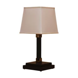 Lampe de table "Garland" avec structure en chêne teint noir et