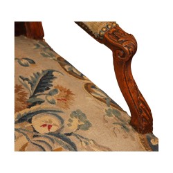 对 Louis XV Régence 扶手椅，平背，大号……