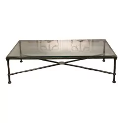 Table de salon dans le goût de Diego Giacometti en bronze …