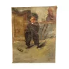 Huile sur toile d'un Garçonnet fumant de Nemes (1889-1976), … - Moinat - VE2022/1