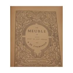 A. de Champeaux 的 2 本书“家具”I 和 II。