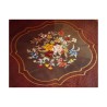 Round end table in inlaid dappled mahogany with - Moinat - End tables, Bouillotte tables, Bedside tables, Pedestal tables
