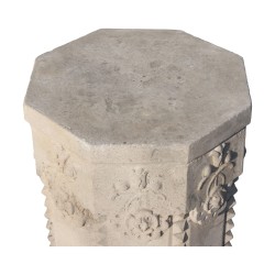 Colonne octogonale (grand modèle) de style néogothique, en