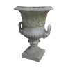 Grand vase Médicis avec poignées, en pierre reconstituée, - Moinat - Urnes, Vases