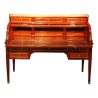 Bureau cylindre Louis XVI en acajou avec cuir vert empire. … - Moinat - Bureaux cylindre, à abattant, Secrétaires