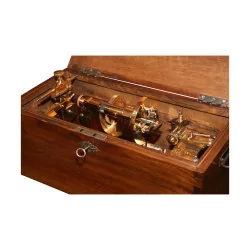 старинный токарный станок часовщика из полированной бронзы (ручка приварена к …