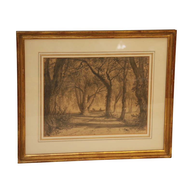 幅棕褐色版画,署名 Louis Rosselet(1832-1913)“Château de la … - Moinat - 版画 幅棕褐色版画,署名 Louis Rosselet(1832-1913)“Château de la … - Moinat - 版画