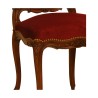 Regency chair in carved beech, cherry stain, slightly - Moinat - Chairs