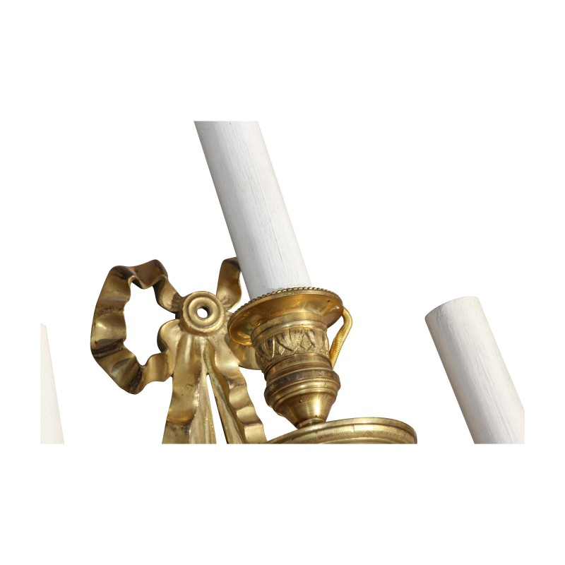 1 对路易十六镀金青铜烛台，3 盏灯。法国… - MOINAT