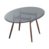 Small round table (bedside) “Sag Harbor” in natural walnut, - Moinat - End tables, Bouillotte tables, Bedside tables, Pedestal tables