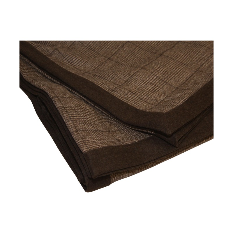 Plaid "ART TWICE" de Loro Piana, coloris Morello (brun), 95% - Moinat - Couvertures, Plaids