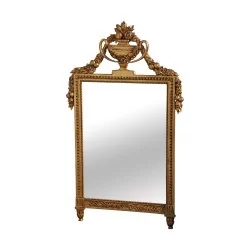 Miroir “A la coupe”, cuivré, richement décoré.