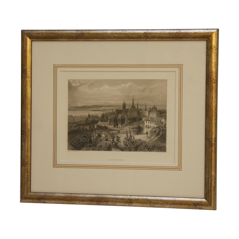 Gravure sur acier, “Rouargue, Lausanne”, avec cadre. Epoque : … - Moinat - Gravures Gravure sur acier, “Rouargue, Lausanne”, avec cadre. Epoque : … - Moinat - Gravures