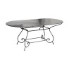 Oval table model Vufflens in wrought iron with sheet metal top … - Moinat - Heritage