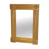 goldener rechteckiger Spiegel, kanneliert mit Rosetten in der … - Moinat - Spiegel