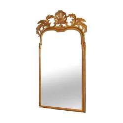 золотое зеркало с ракушкой.