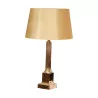 Column Lamp, in Corinthian silvered brass and gray shade … - Moinat - Table lamps