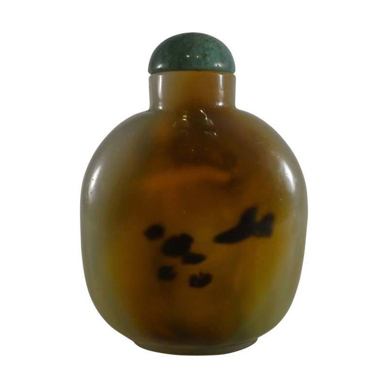 玛瑙鼻烟壶,鱼纹,中国,十九世纪。 - Moinat - 装饰配件 玛瑙鼻烟壶,鱼纹,中国,十九世纪。 - Moinat - 装饰配件