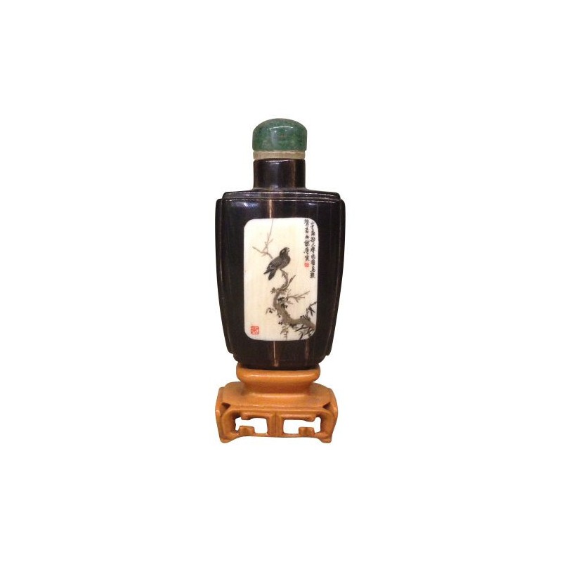 水牛角鼻烟壶,象牙饰板镶嵌…… - Moinat - 装饰配件 水牛角鼻烟壶,象牙饰板镶嵌…… - Moinat - 装饰配件