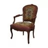 Louis XV style convertible armchair with a petit point color - Moinat - Armchairs