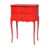 Louis XV style bedside table, Ferrari red lacquered with interior - Moinat - End tables, Bouillotte tables, Bedside tables, Pedestal tables