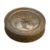Boîte ronde en émail "rosace", argent 800, France, 20ème - Moinat - Argenterie