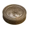个圆形“rosace”珐琅盒，800 银，法国，20 世纪…… - Moinat - 银