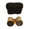 Pair of mother-of-pearl and brass binoculars, marked “J:E MIELCK - Moinat - Wild Flowers