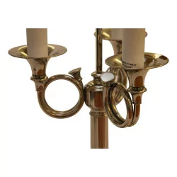 Directoire 3-light hot water bottle lamp in nickel bronze …