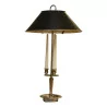 ASCOT lamp in shiny nickel with 2 lights with shade in … - Moinat - Table lamps