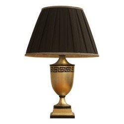 Collieure Lampe mit Bemalung und Seidenschirm …