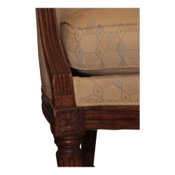Bergère Louis XVI en noyer chevillé. Epoque : 18ème siècle