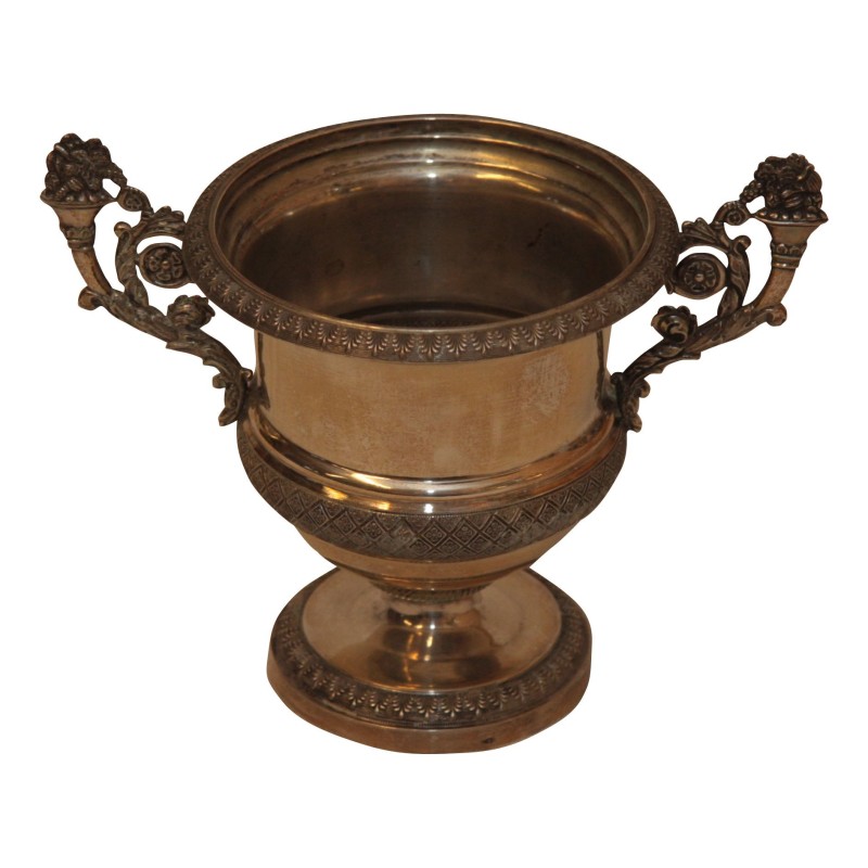 Chased silver cup, with handles, with Empire decor. … - Moinat - Silverware Chased silver cup, with handles, with Empire decor. … - Moinat - Silverware