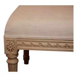 Louis XVI style footboard bench in painted wood with …