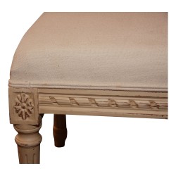 Fußteilbank im Louis XVI-Stil aus bemaltem Holz und