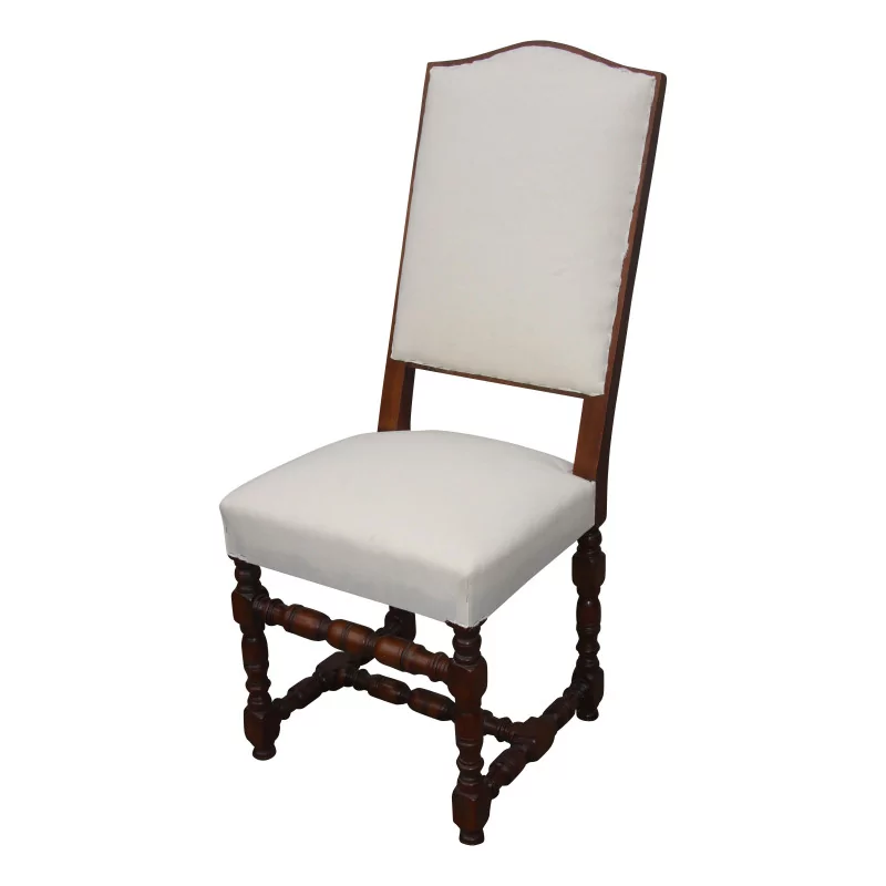 Louis XIII-Stuhl aus geschnitztem Nussbaum mit Balusterbeinen, … - Moinat - Stühle