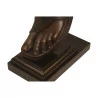 Sculpture "Pied d’Apollon" en bronze sur socle en marbre noir - Moinat - Bronzes